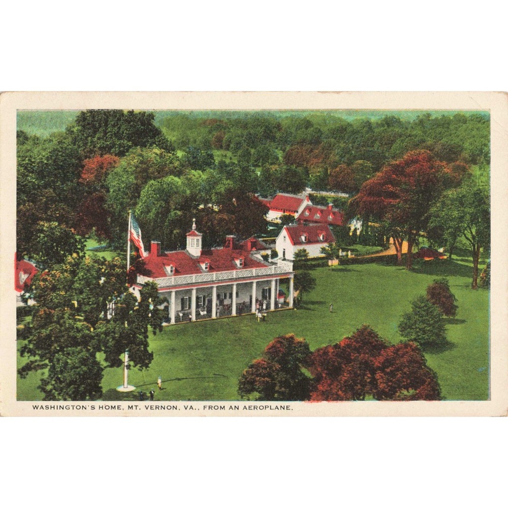 Vintage 1923 Mount Vernon Virginia Aerial View Postcard B.S. Reynolds R-84070 - Picture 1 of 2
